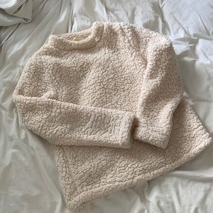 UO Cream Teddy Pullover